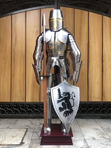 Medieval Wearable Knight Full Suit 15TH Century Combat Body Armour Suit Rustic Vintage Home Decor Gifts With Display Stand