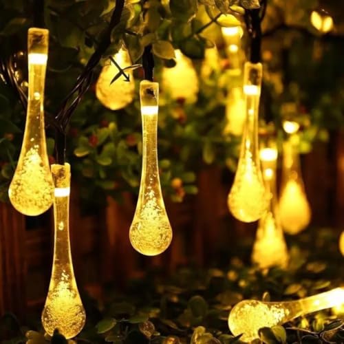 Image of WANNA PARTY Lights for Decoration Water Drop LED Festive Decor Garland for Diwali Decoration for Home and Party Bedroom Indoor Outdoor Wedding Table Festival Celebration Room Decor