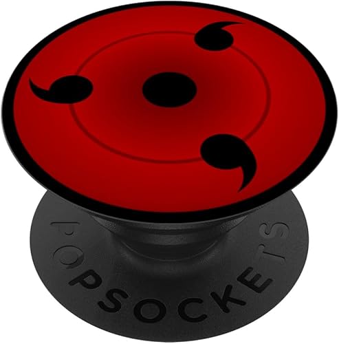 Estilo anime japonés manga estilo cómic patrón negro rojo PopSockets estándar PopGrip