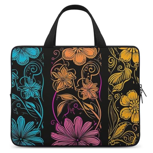 Bolso de hombro para laptop con diseño floral unisex miniatura 1