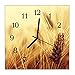 Produktbild DekoGlas Wanduhr aus Echtglas | Motiv Getreideähre | Maße 30x30cm | Verschiedene Motive im Digitaldruck | für Wohnzimmer & Küche | mit Aufhängevorrichtung