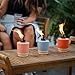 TIKI Sunset Sands Outdoor Table Torch, Decorative Outdoor TIKI Torches for Patio and Backyard, Orange, Blue, and Pink, 6 in, Pack of 3, 1124122