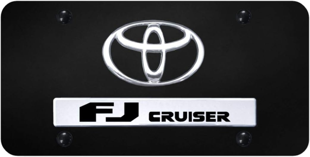 Au-Tomotive Gold, INC. Toyota FJ Cruiser Black Metal License Plate, Official Licensed Product