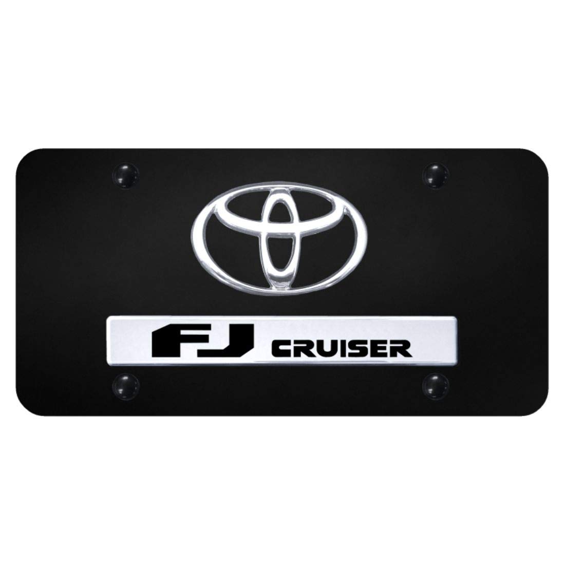 Au-Tomotive Gold, INC. Toyota FJ Cruiser Black Metal License Plate, Official Licensed Product