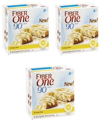 Fiber One 90 Calorie Bar, Lemon 5.34 Oz - 3 Pack