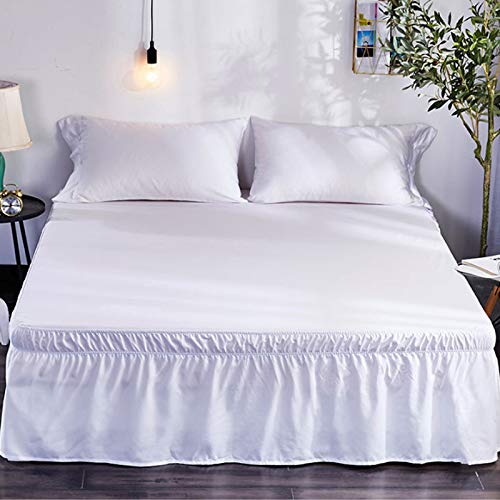 Effen Elastische Bed Rok Thuis Hotel Slaapkamer De... – Grandado