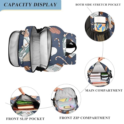 Fisyme Car Ice Cream Trucks School Backpack Laptop Backpacks Bags Bookbag Travel Casual Computer Notebooks Daypacks4