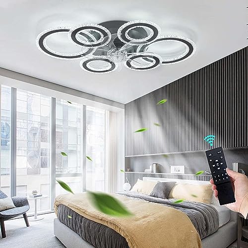lish⭐️ LVZECHEN 76CM Smart Ceiling Light with Fan DC Motor 6 Gear