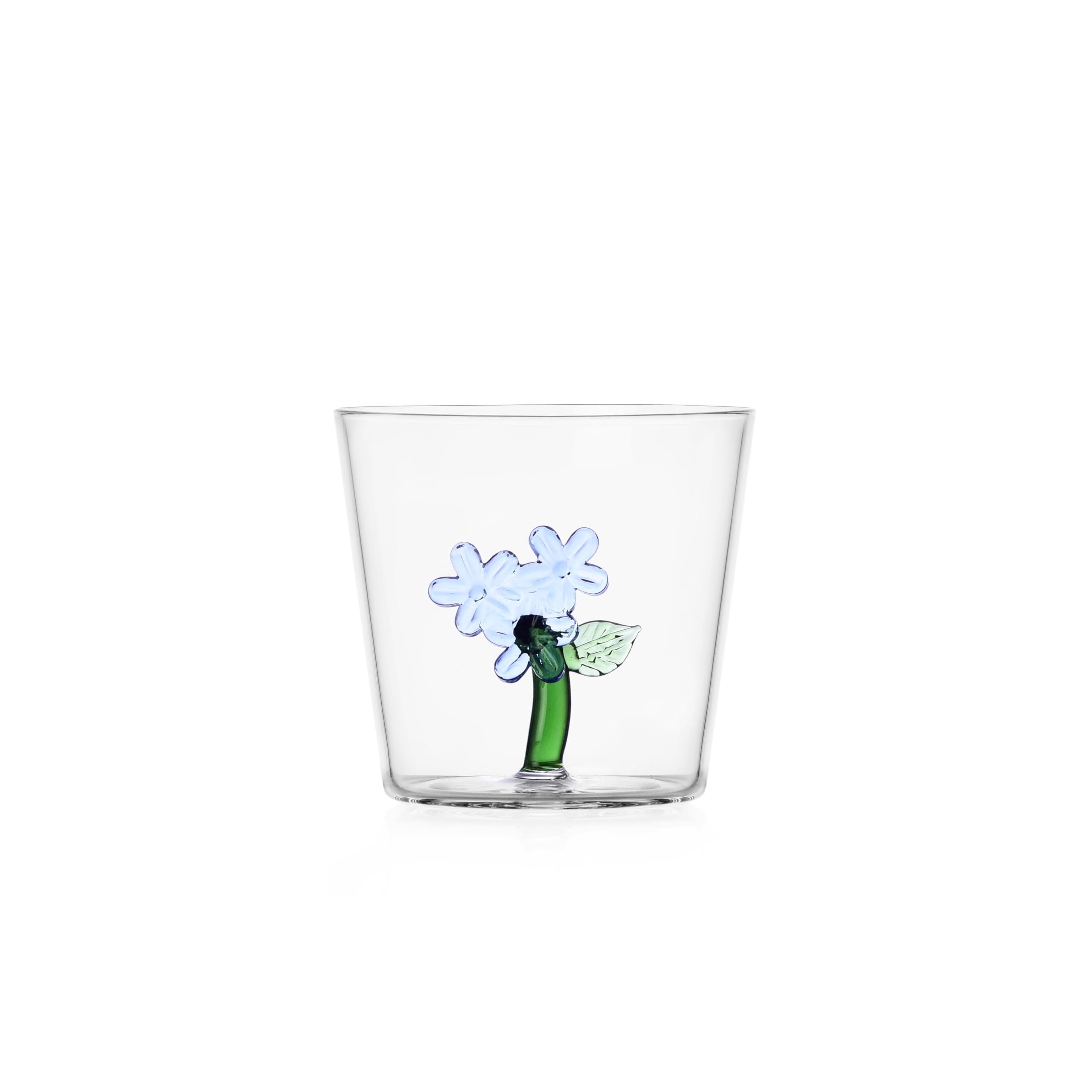 Ichendorf Milano Fiore Azzurro, Botanica Collection, 30 cl, Borosilicate Glass, Handmade