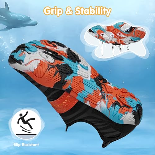 Image of ATHMILE Kids Water Shoes Boys Girls Water Shoes Quick Dry Barefoot Beach Sports Swim Pool Summer Shoes(Little Kid /Big Kid)