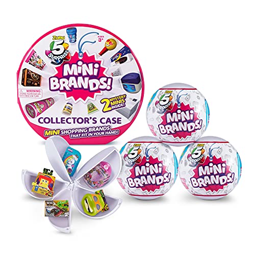 5 Surprise Mini Brands Collector's Kit Series 1 - Amazon Exclusive Mystery Capsule Real Miniature Brands by Zuru (3 Capsules + 1 Collector's Case), Multicolor