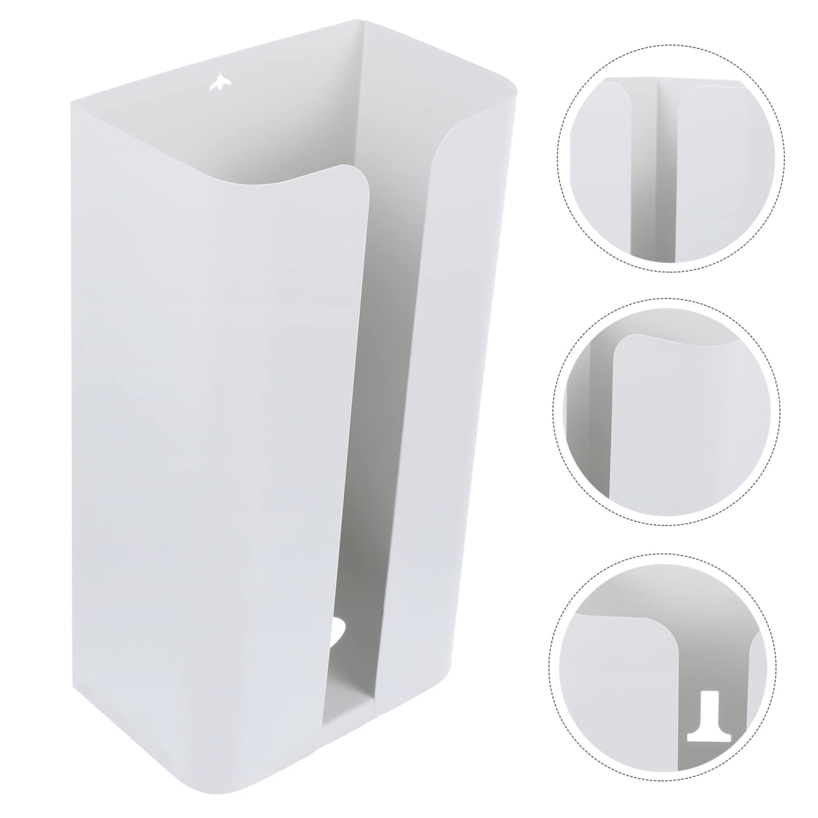 Dispenser da Parete Bianco e Design Ergonomico Funzione di Grande Capacità in Acciaio al Carbonio per Sacchetti della Spesa Adatto a Ambienti Domestici