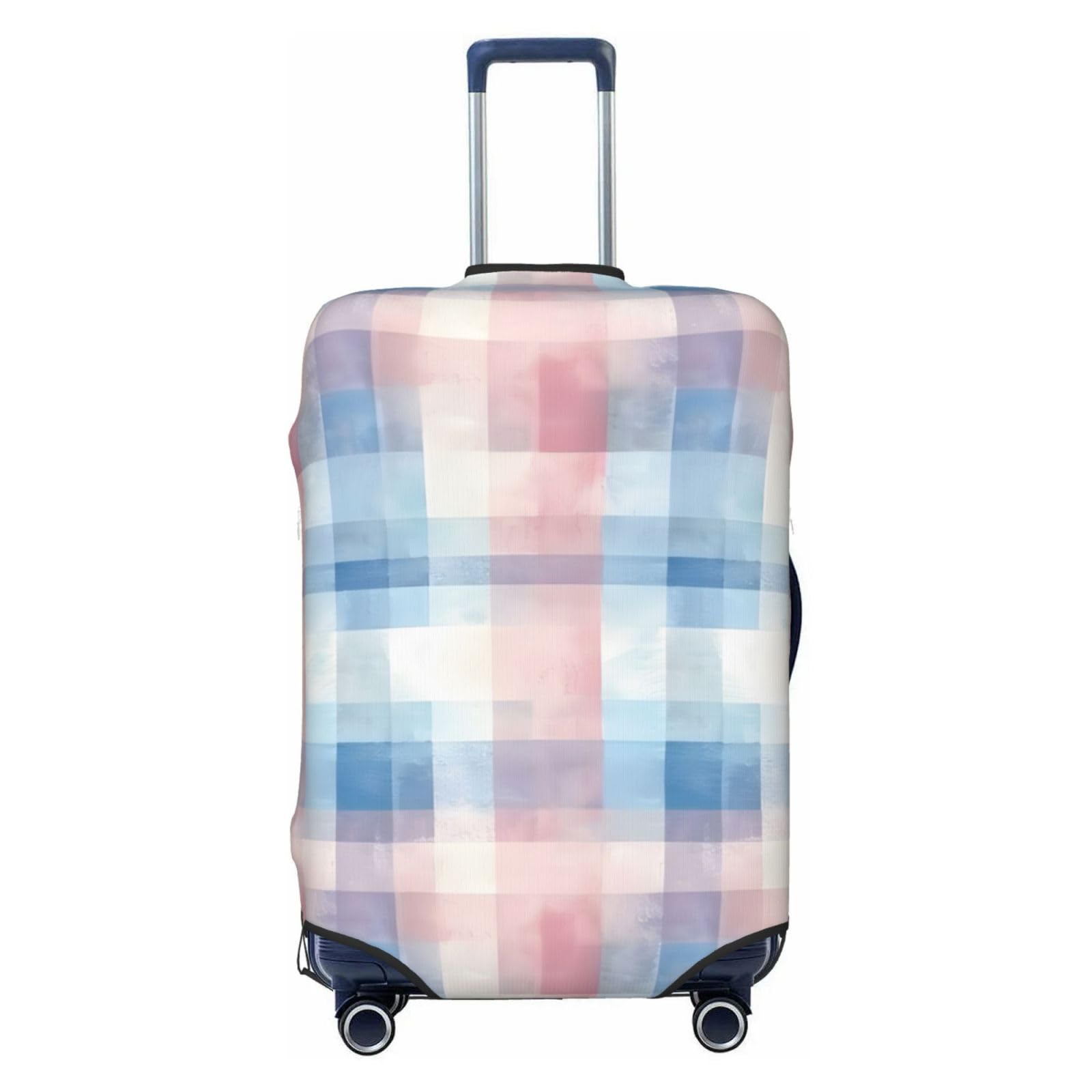 Kofferabdeckungen, Kofferschutzhülle, rosa/blau, Schachbrettmuster, 18–32 Zoll(M)