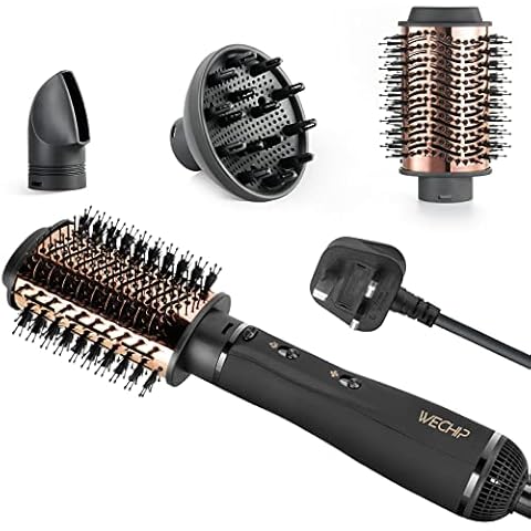 [3 in 1] WeChip Hair Dryer Brush, [Detachable] Hot Air Brush for Drying, volumising, straightening, Styling, [Negative Ion] Hot Air Styler Reduces frizz Antistatic,Suitable for All Hair Types Cover