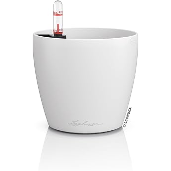 Lechuza Pot with Watering System Classico Color 12 White