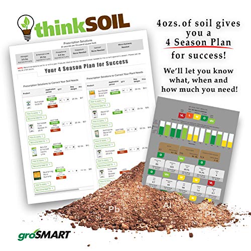 thinkSOIL Lawn Soil Test kit and 4 Season Nutrient Management Plan, Professional Soil