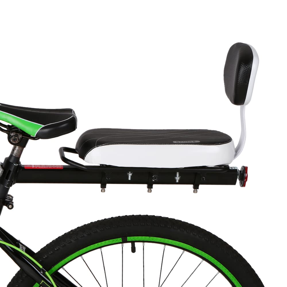 Sella Bici Sedile posteriore for bicicletta Bici da ciclismo Bicicletta MTB Cuscino morbido in pelle PU con schienale