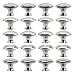 20pcs Silver Drawer Knobs Set Vintage Tone Round Cabinet Cupboard Pull Furniture Handles and Knobs with Screw