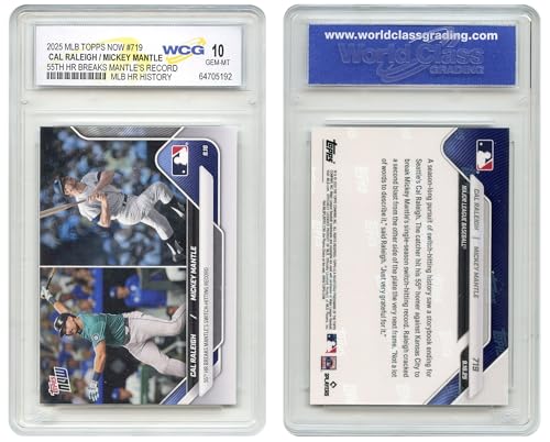 2025 Topps Cal Raleigh Mickey Mantle Cal's 55th HR Breaks Mantle’s All-Time Record #719 Seattle...