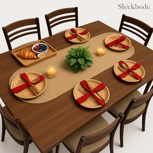Image of Dining Table Runner for 6 Seater | Table Runners for Living Room | Cotton Runner for Centre Table | Side Table Cover | Runner for Dining | Home Center Table Runner (137 X 30 Centimeter)