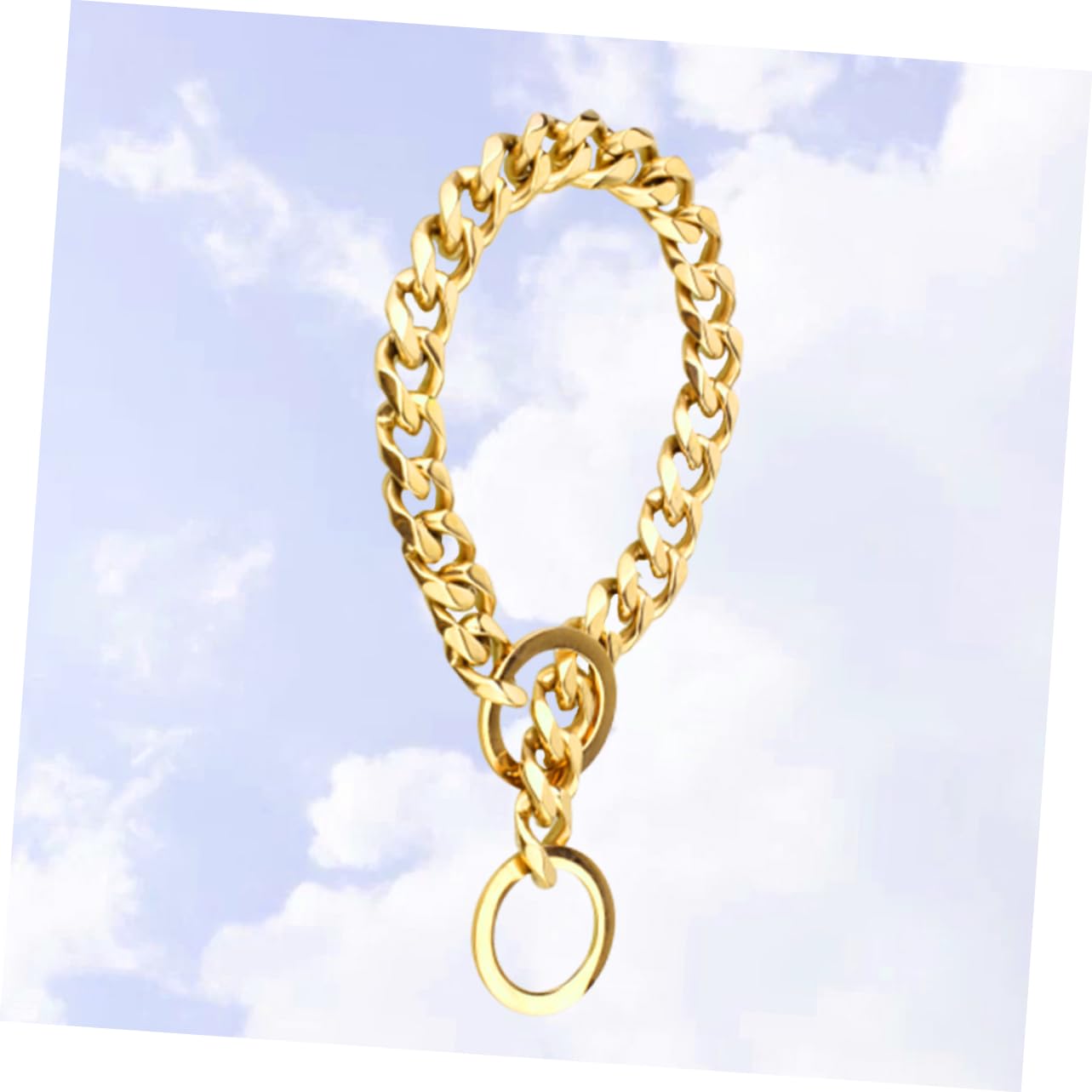 COSMEVIVI Stylish 22in Siliart Chain Stainless Steel Choker for Dogs Fashionable Pet Necklace Sturdy and Comfortable