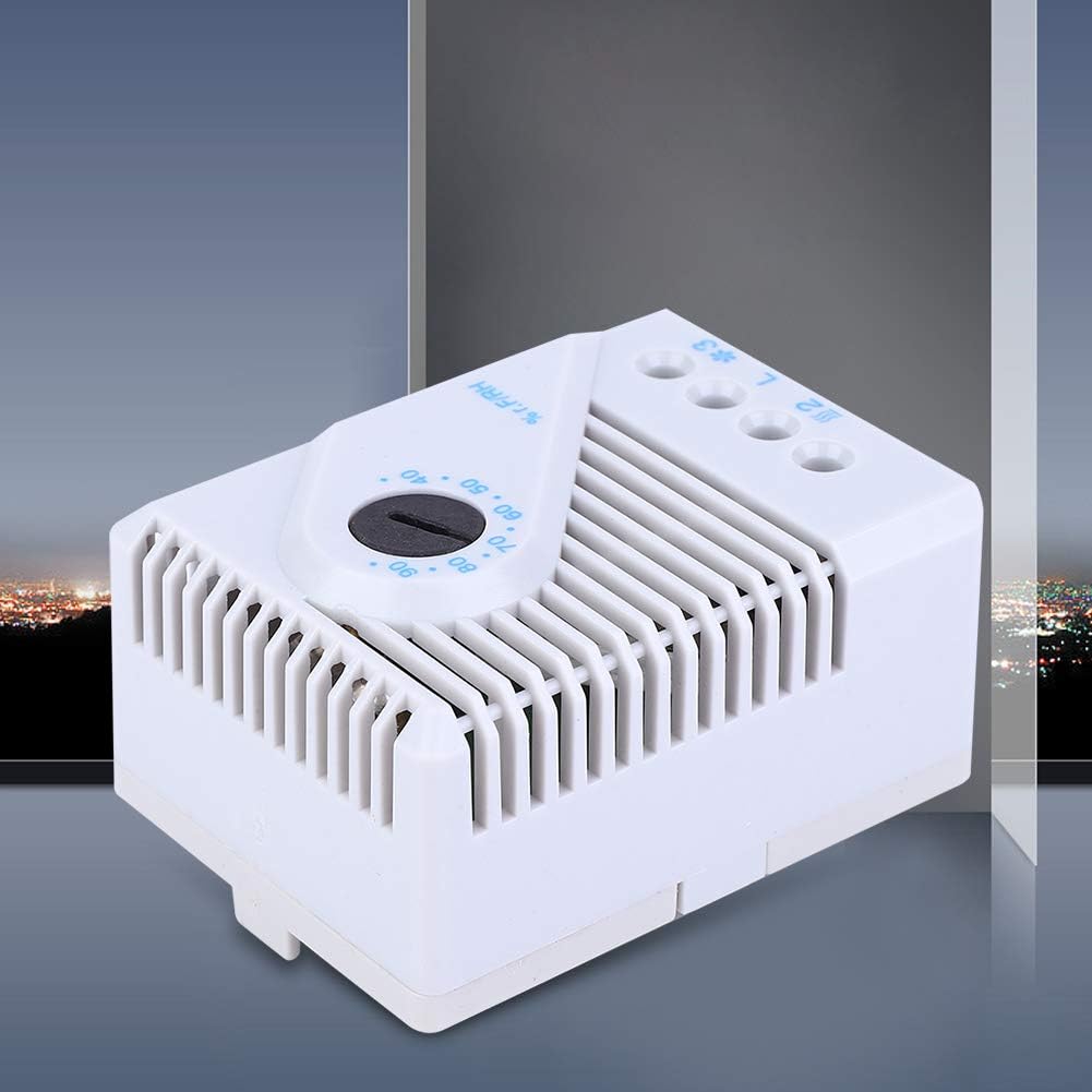 Regulador de Humedad MFR012, Controlador de Humedad Mecánico, Higrostato para Deshumidificador, Humidificador, Reptiles, Ventilador de Escape de Invernadero, Fermentación(MFR012)