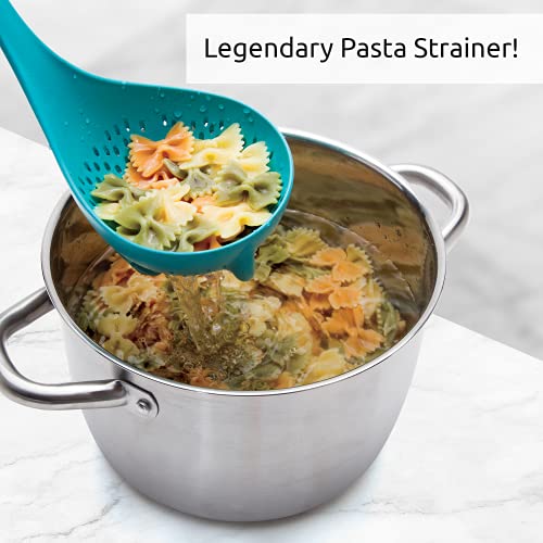 Ototo Mamma Nessie Colander Spoon - Vegetable & Fruit Kitchen Strainer - Cooking Gadgets Pasta & Noodle Strainers For Kitchen - Small Kitchen Strainer - Dishwasher Safe & Food Grade Colander Strainer #TOP4