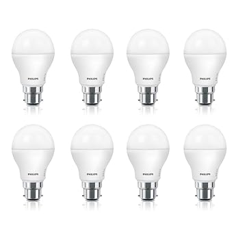 Philips Ace Saver Base B22 7-Watt LED Bulb (Pack of 8, Cool Day Light)