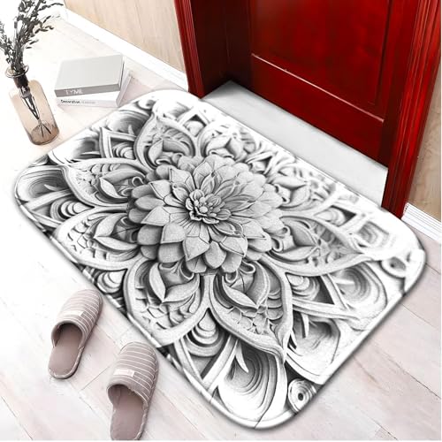 Tapis de bain grand format en mousse à mémoire de forme pour sol glissant - 7