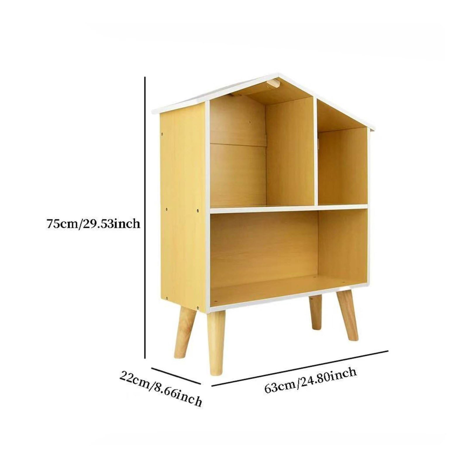 DIY Puppenhaus Holzspielhaus Regal Aufbewahrung Kinder Möbel Bausatz Lernspaß Kreative Gestaltung Solider Holzrahmen mit Fächern für Kinderzimmer Spielzimmer Vorschule Geschenk Heimdekoration