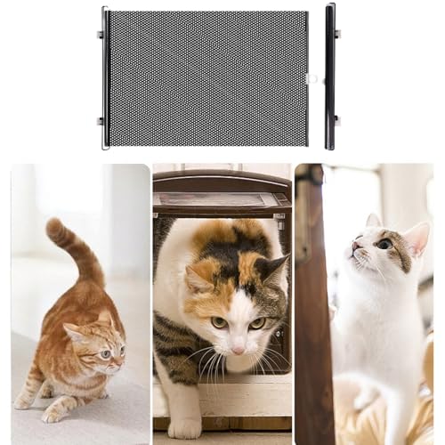Katzen-Türgitter - Einklappbares Gitter für Innenräume - Mit Saugnäpfen Kindersicher Verstellbar Falbar 50x125 cm für Türöffnung Flur Schlafzimmer Balkon Küche