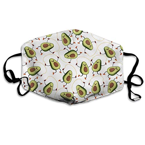 Mundschutz Avocado Pattern,Mouth Cover,Windproof Facial Decorations,Half Face Cover,Dust-Proof Mouth Protector,Adjustable Earloop