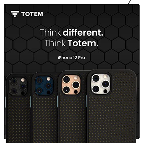 Image of Totem Graphene Case for iPhone 12 Pro Max Back Case Cover | 10ft Drop Protection | Heat Dissipation | Non Magsafe (TPU, Black)