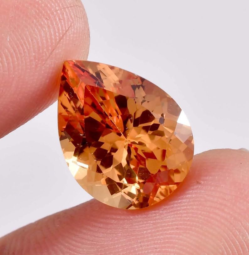 1 Pcs. Of Natural Padparadscha Sapphire Pear Shape Modified Brilliant Cut cut loose gemstone for jewelry making. (Choose Gemstone Size)|GH_FAC_00048