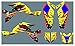 CSMDELAY PJDST PERSONNÉS PERSONNALISÉS Stickers Stickers Graphics Kit de décalcomanie Graphique Compatible avec Suzuki LTZ400 2009 2010 2011 2012 2012 hncsm (Color : 2)