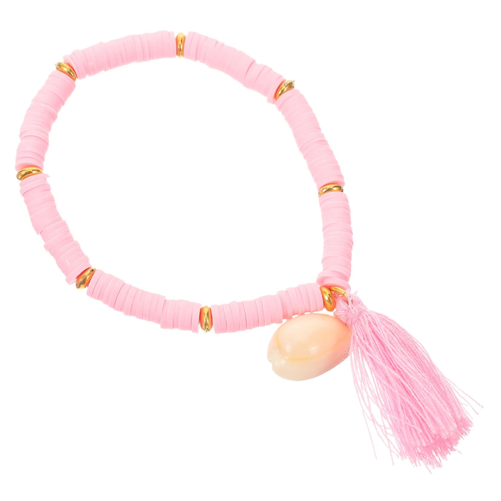 XANAYXWJ Heishi Surfer Braccialetti in Argilla Arcobaleno con Nappa Disco in Vinile con Perline Bracciale da Spiaggia Estiva per Amicizia in polimero
