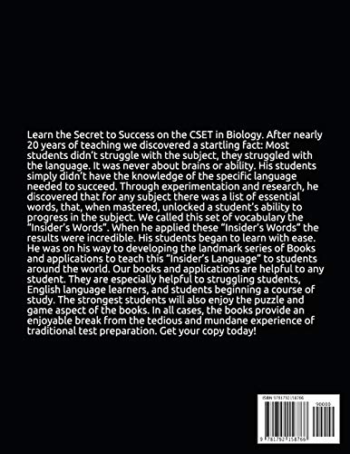 CSET Biology Exam Success: Master the key vocabulary of the California Subject Examinations for Teachers in Biology - Image 2