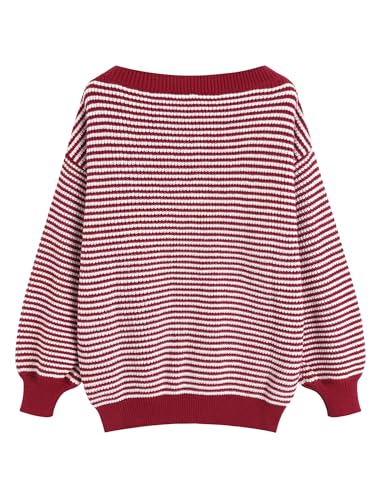 Image of ZAFUL Sweaters for Women Off Shoulder Knit Sweater with Long Sleeve Loose Pullover Jumper Tops