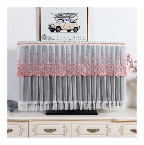 MORENTSU Cubiertas de TV LCD para colgar verticalmente, contra el polvo, superficie plana, curvada, protección para monitor, decoración moderna para sala de estar (14,92 x 55 cm)