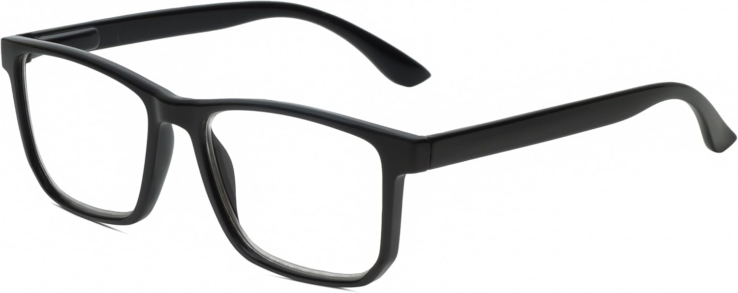 Calabria R861 Rectangular Reading Glasses Men Women Designer Trendy Eyeglass Modern Fashion Readers w/Semi-Hard Zipper Case