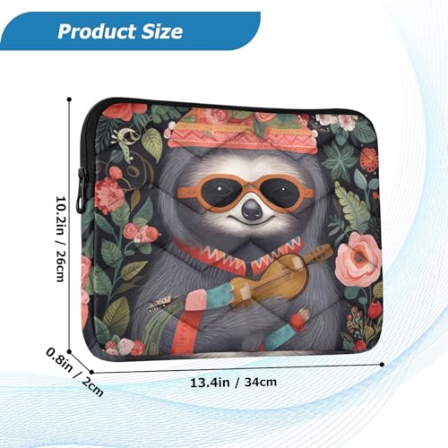 Funda para portátil de 13-14 pulgadas con diseño floral impermeable miniatura 3