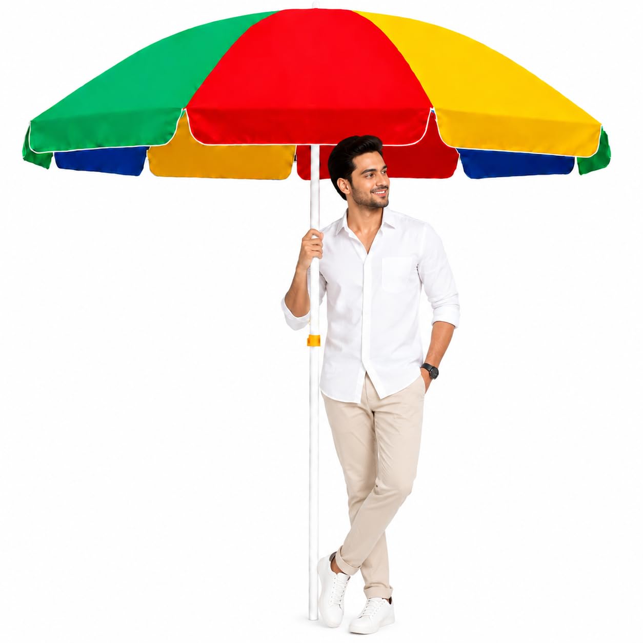 Garden Umbrella 7FT Outdoor Umbrella Garden Umbrella Garden Shade Lawn Use Backyard Use Outdoor Shade Cafe Use Terrace Use (Multicolor)-image-48