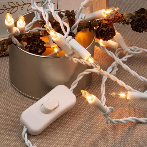 hellum Lichterkette innen strombetrieben, mini Lichterkette 20er Ersatzbirnen klare warme Lichter, beleuchtete 2,85m, Kabel weiß 20 Lichter mit Stecker für Weihnachten < 59 Lumen 832051 hellum Lichterkette innen strombetrieben, mini Lichterkette 20er Ersatzbirnen klare warme Lichter, beleuchtete 2,85m, Kabel weiß 20 Lichter mit Stecker für Weihnachten < 59 Lumen 832051