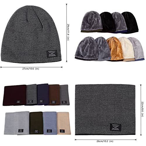 Mens-Winter-Premium-Beanie-Hats-Scarf-Set-Warm-Knit-Hats-Skull-Cap-Neck-Warmer-with-Super-Soft-Lined-Winter-Hat-Scarf-A-SetOne-Size