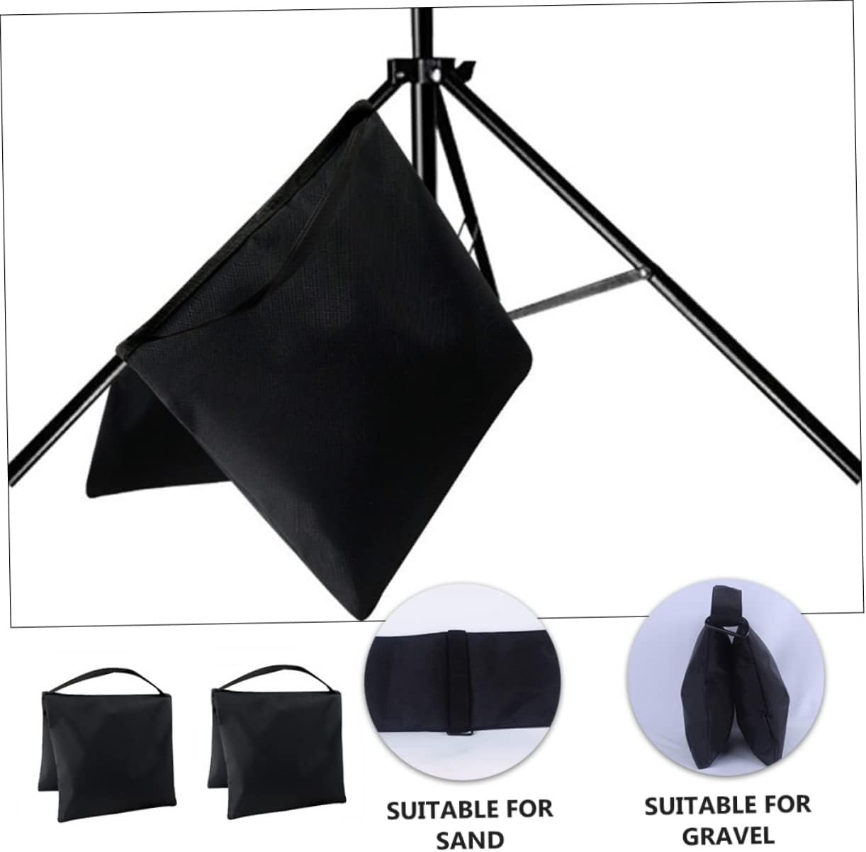 1set Heavy Duty Sandbag for Tripods and Equipment Zipper Closure Design for Outdoor Photography and Filming