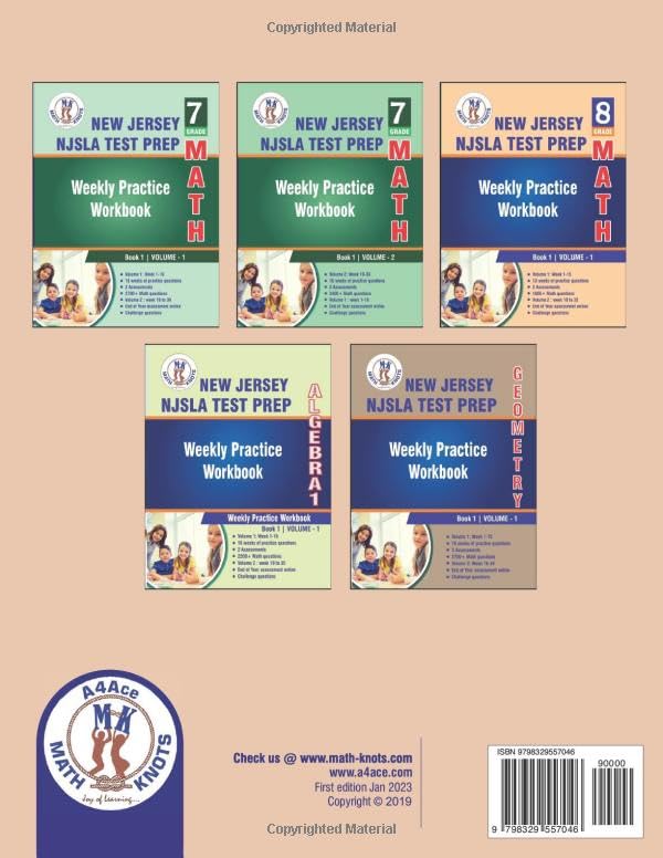 GRADES 6 to 7 : NEW JERSEY Summer Math Bridge Activities (New Jersey State ( NJSLA ) Standards by Math-Knots) - Image 2