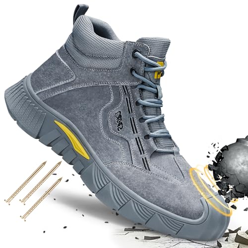 Botas de trabajo para hombres y mujeres, botas ligeras con puntera de acero, cómodas, de alta calidad, zapatos de seguridad con puntera de acero para hombre, botas de construcción indestructibles,