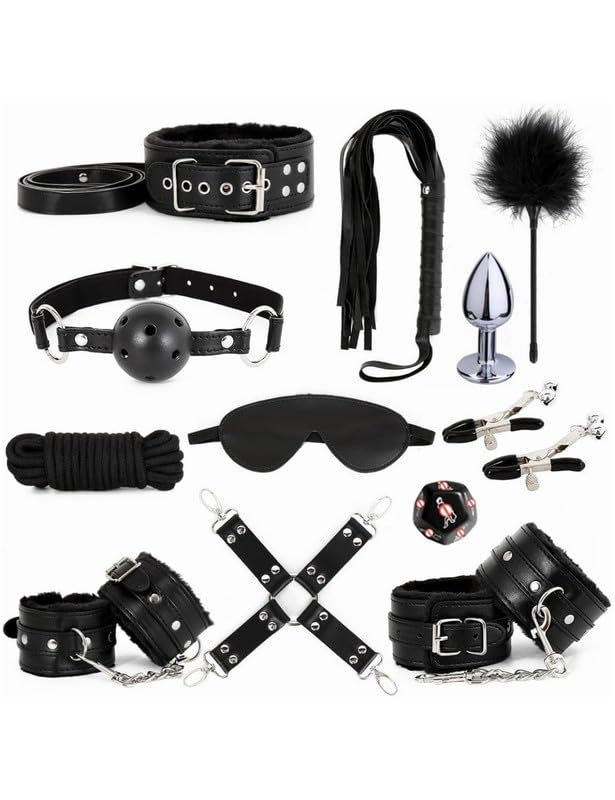 Kit Fitness Nero 12 Pezzi, Attrezzature per L'Allenamento Yoga, Cintura Tirabile, Letto Multifunzione Fitness - H5