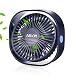 Ablon Desk Fan, Small Table Personal Portable Mini Fan Powered by USB, 3 Speed and Quiet Design for Office, Home,Outdoor Travel(Navy Blue)