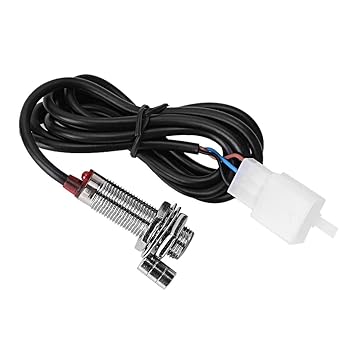 Odometer Sensor Cable, ABS Odometer Sensor Cable with 3 Magnet for Digital Speedometer Motorcycle Tachometer